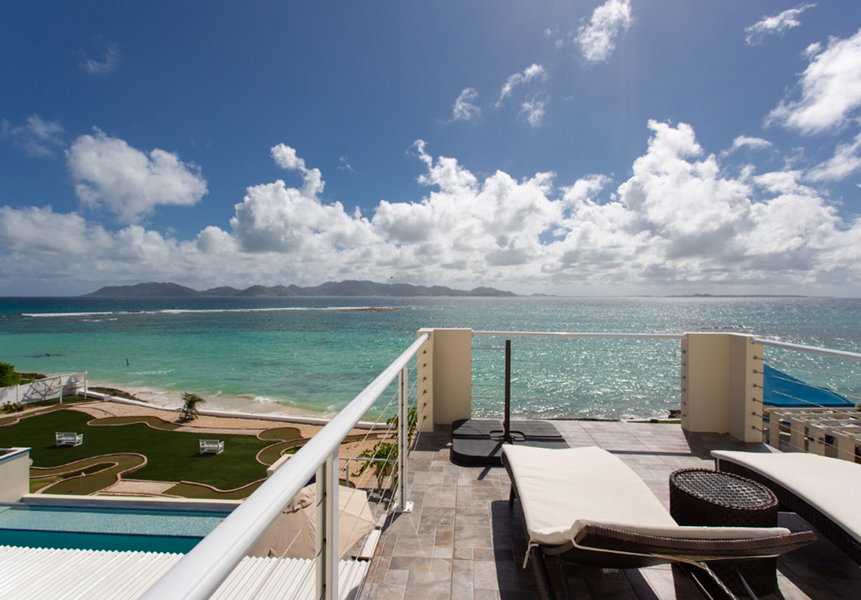 Panoramic-Villa, 1 King-Bett, Meerblick | Balkon