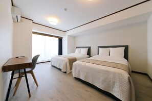 Superior Apartment, 2 Bedrooms | Desk, laptop workspace, blackout curtains, free WiFi