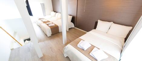 1 bedroom, desk, laptop workspace, blackout curtains