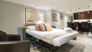 1 bedroom, iron/ironing board, travel crib, free WiFi