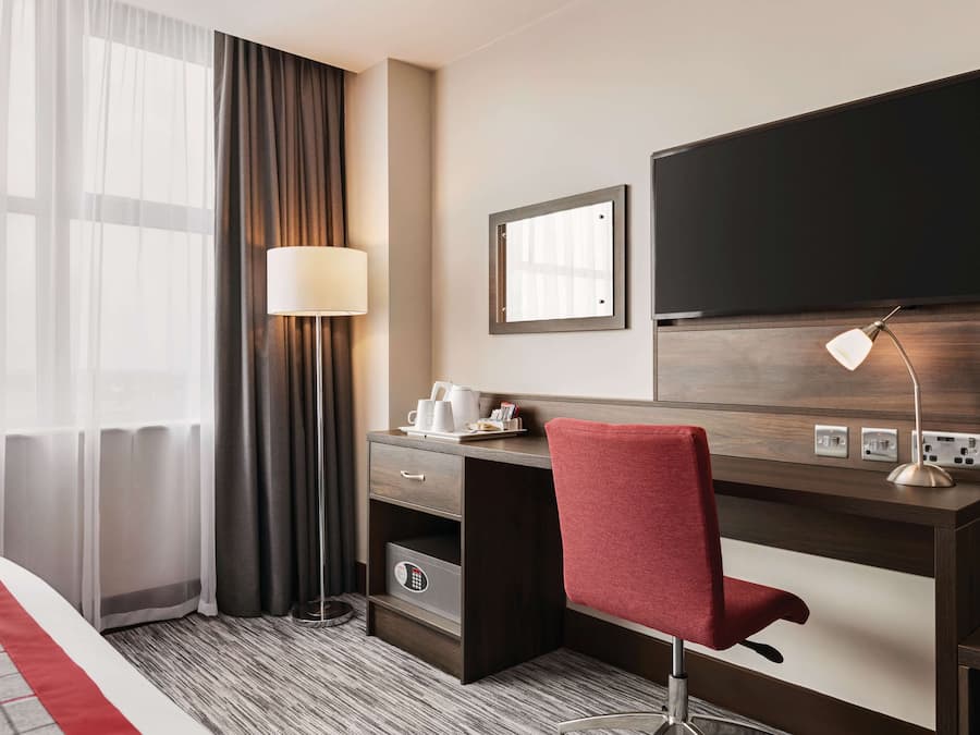 In-room safe, desk, laptop workspace, iron/ironing board