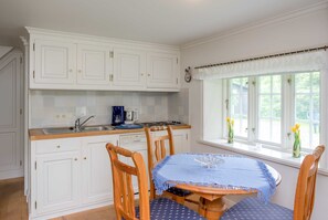 Fridge, dishwasher, coffee/tea maker, electric kettle