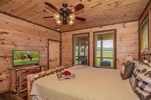 6 bedrooms, iron/ironing board, free WiFi, bed sheets - Luxury 6BR Cabin, Indoor Heated Pool, Theater Room, Mt. LeConte Views, Sleeps 18 (Gatlinburg)