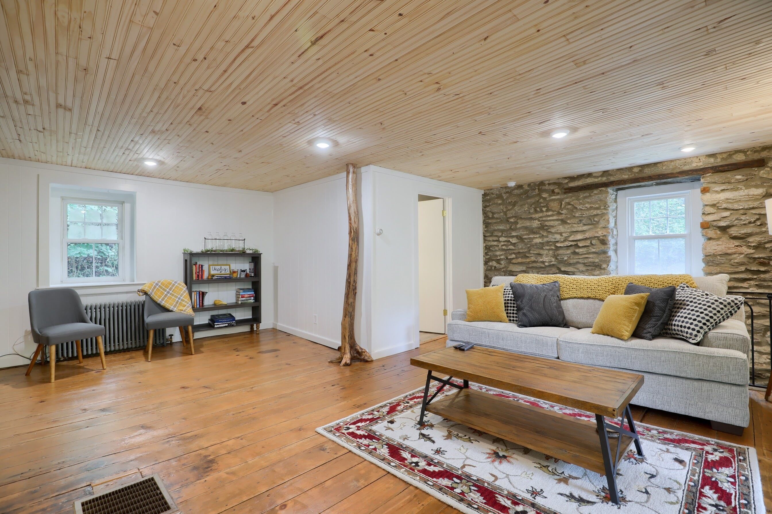 The Trolley House, like living in a park! Circa 1860