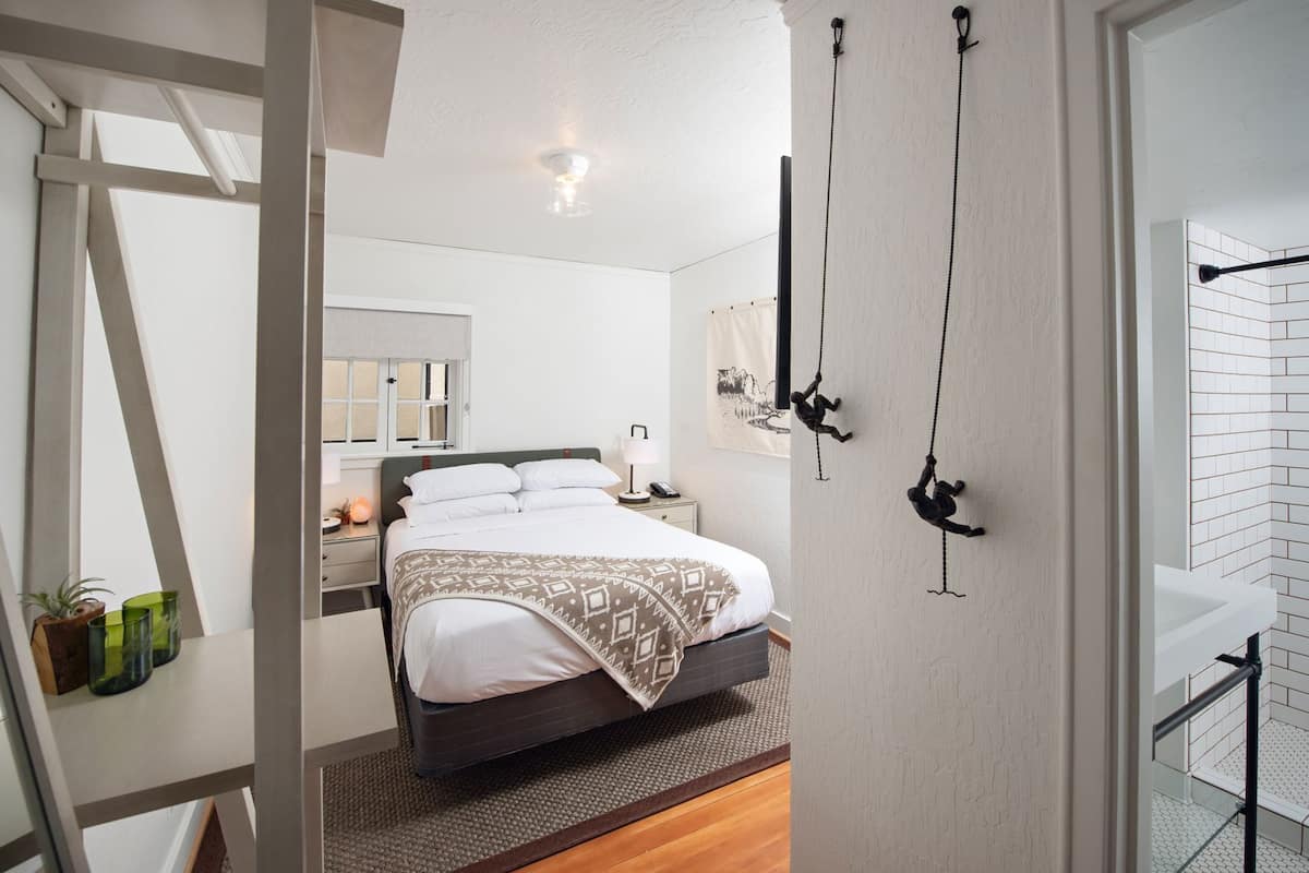 Premium bedding, down comforters, memory foam beds, in-room safe