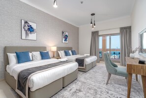Premium Apartment, 2 Bedrooms, Kitchen, Ocean View | Individually decorated, individually furnished, desk, blackout curtains - GLOBALSTAY Holiday Homes - Sarai Apartments (Dubai)
