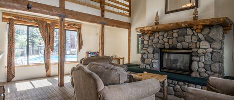 TV, fireplace, DVD player