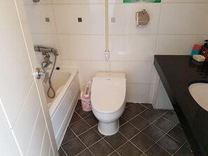 Chambre avec lits jumeaux, vue ville | Salle de bain | Ensemble douche/baignoire, articles de toilette gratuits, sèche-cheveux