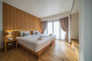 Phòng 4 dành cho gia đình | Bộ đồ giường kháng dị ứng, két bảo mật tại phòng, bàn 