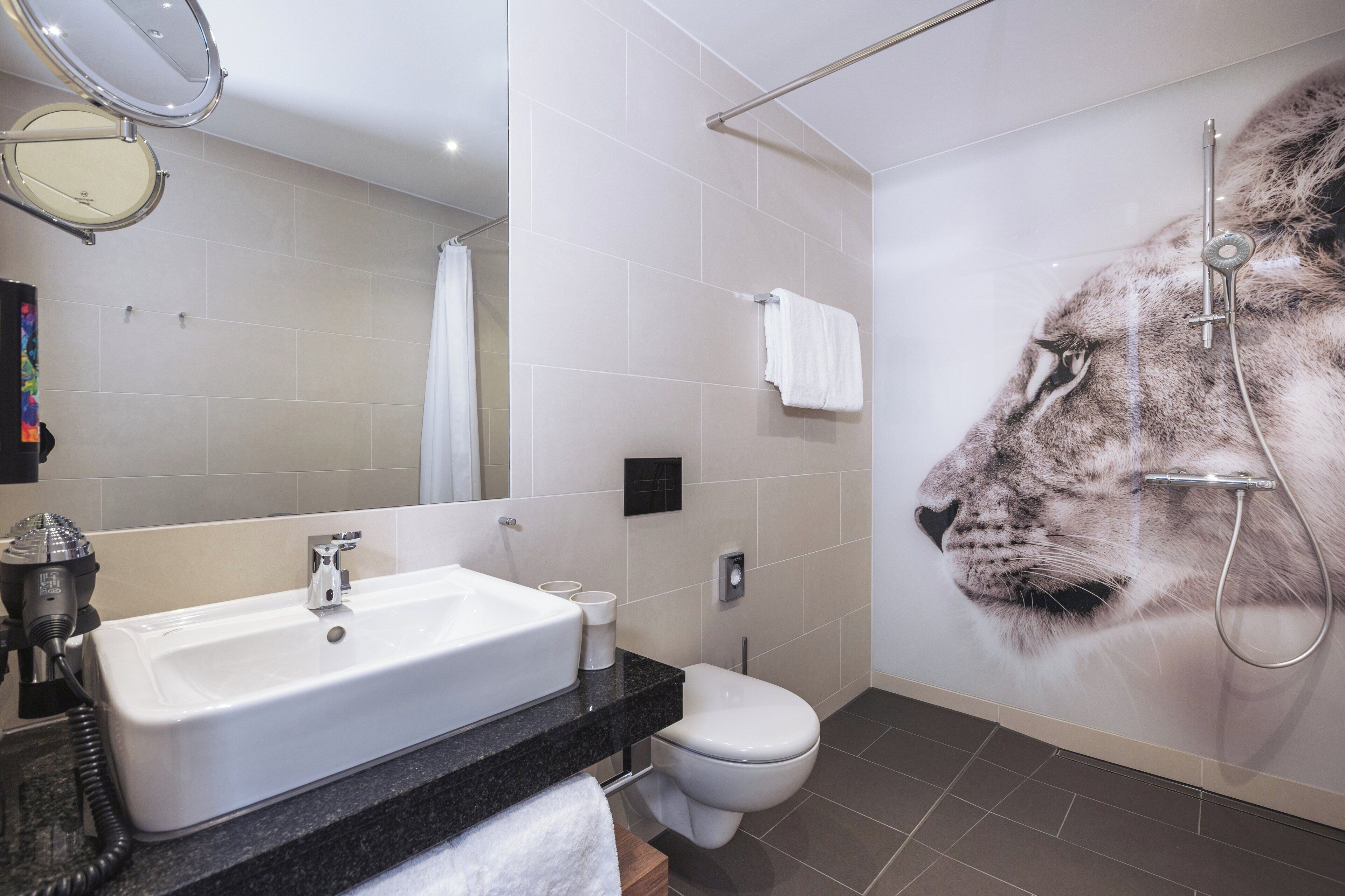 premium room, 1 queen bed with sofa bed (up to 3 adults) | bathroom | shower, free toiletries, towels