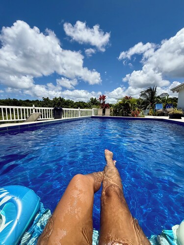 Our villa facing the Caribbean Sea