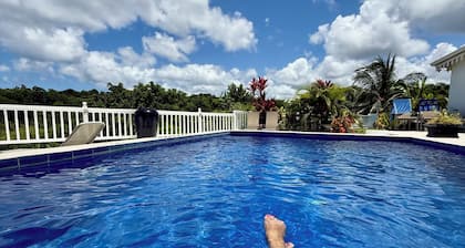 Our villa facing the Caribbean Sea