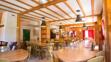 Breakfast, lunch, dinner served; local cuisine