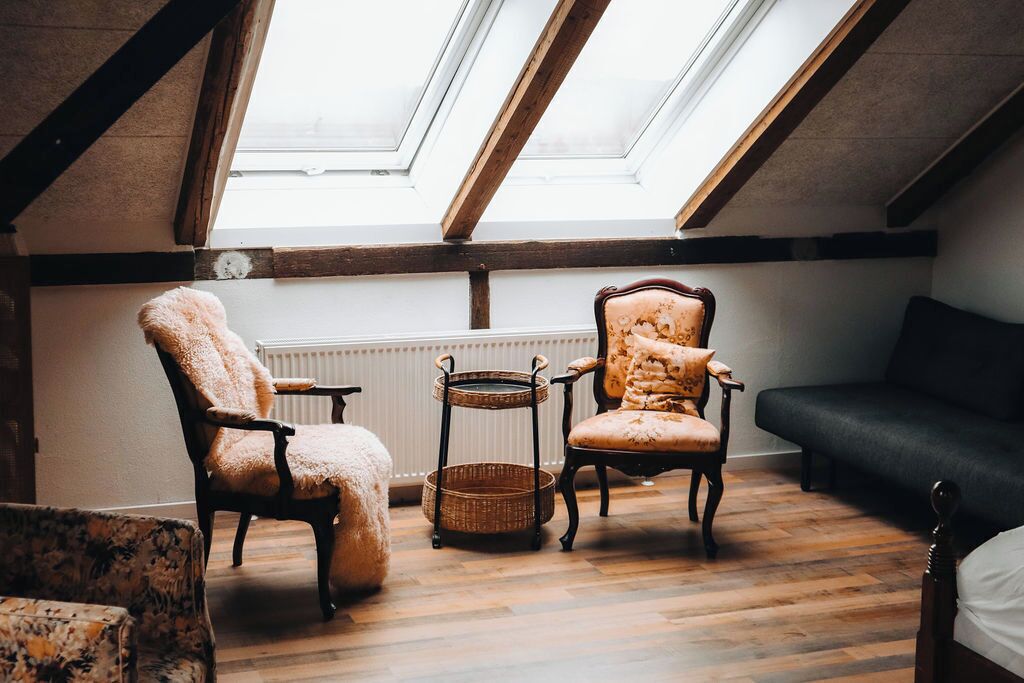 Familieværelse (Høstværelset) | Mørklægningsgardiner, lydisolering, gratis Wi-Fi, sengetøj