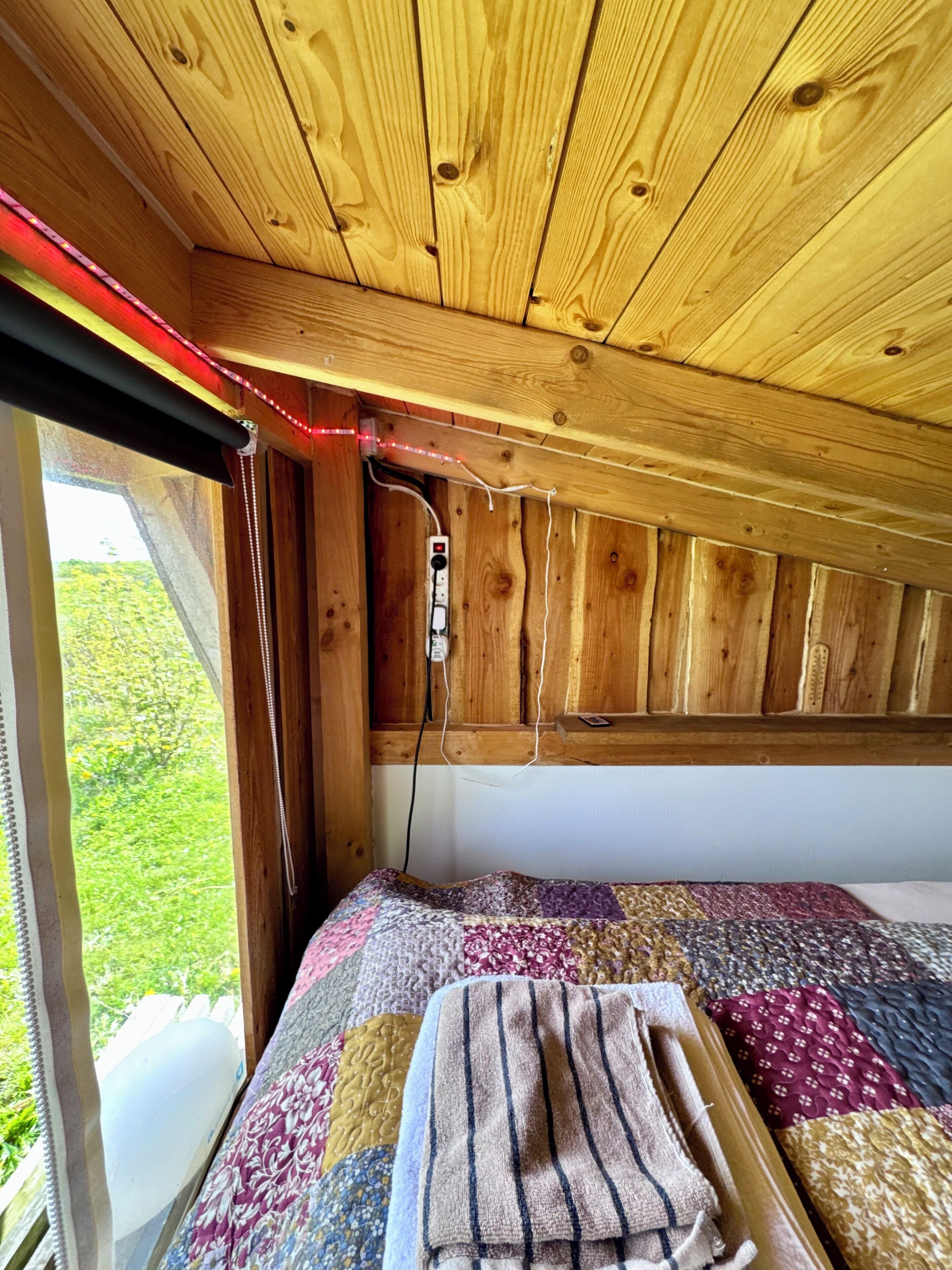 Traditional Tree House | Premium bedding, blackout drapes, soundproofing, travel crib