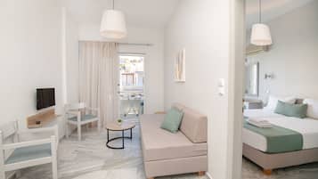 Superior Apartment, 1 Bedroom, Non Smoking | Living area | 32-inch LED TV with cable channels, TV
