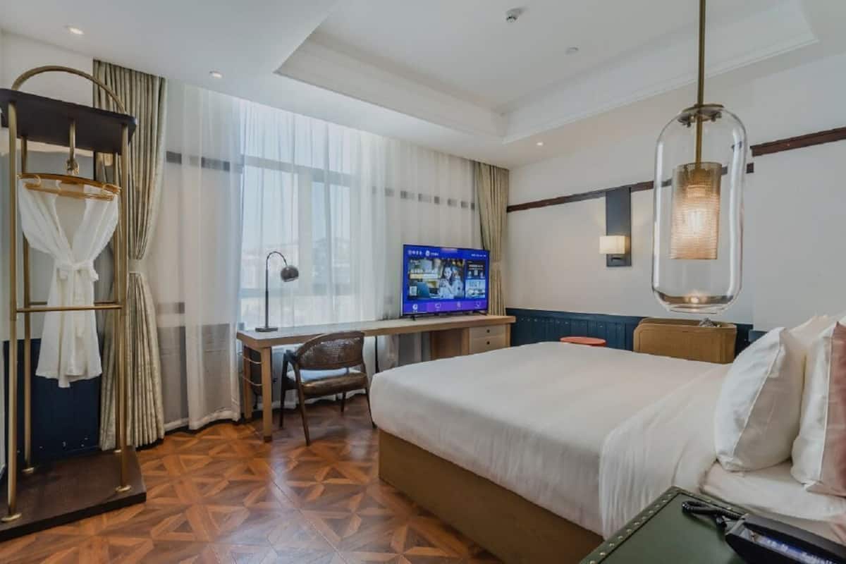 ห้องพาโนรามิกดับเบิล | โต๊ะทำงาน, ผ้าม่านกันแสง, Wi-Fi ฟรี, ผ้าปูที่นอน