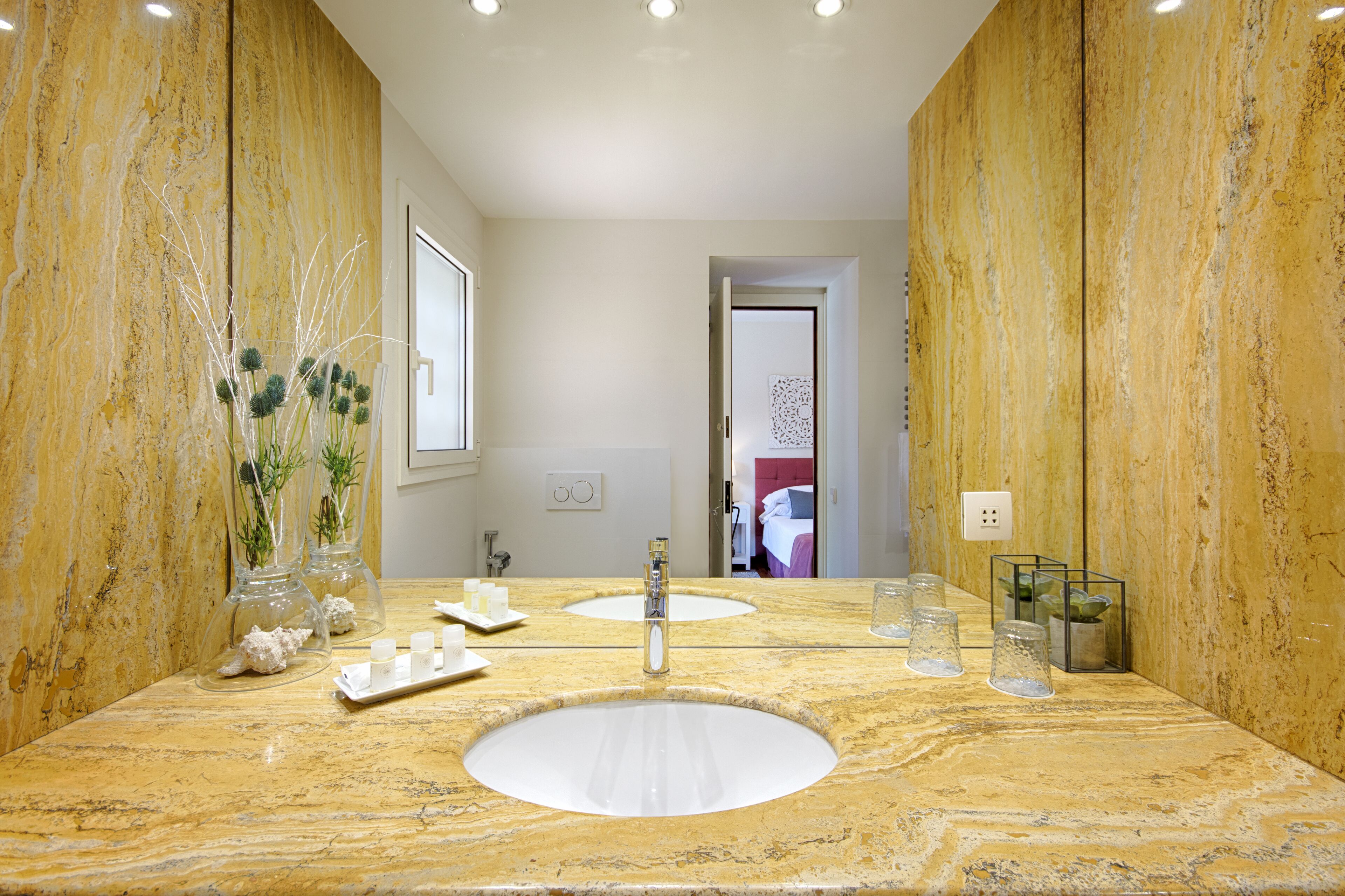 double room, private bathroom, pool view | bathroom