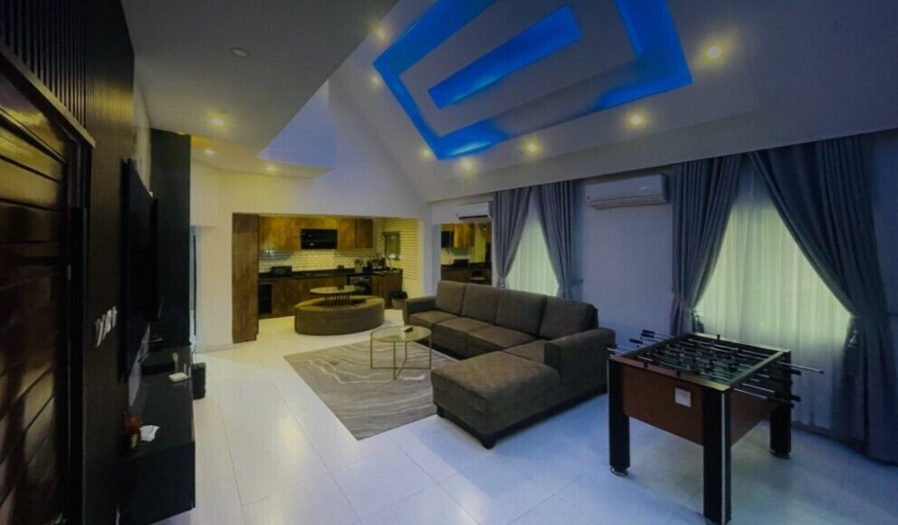 Luxury Apartment, 3 Bedrooms, Smoking, City View | Living area | 55-inch Smart TV with satellite channels, Netflix, streaming services