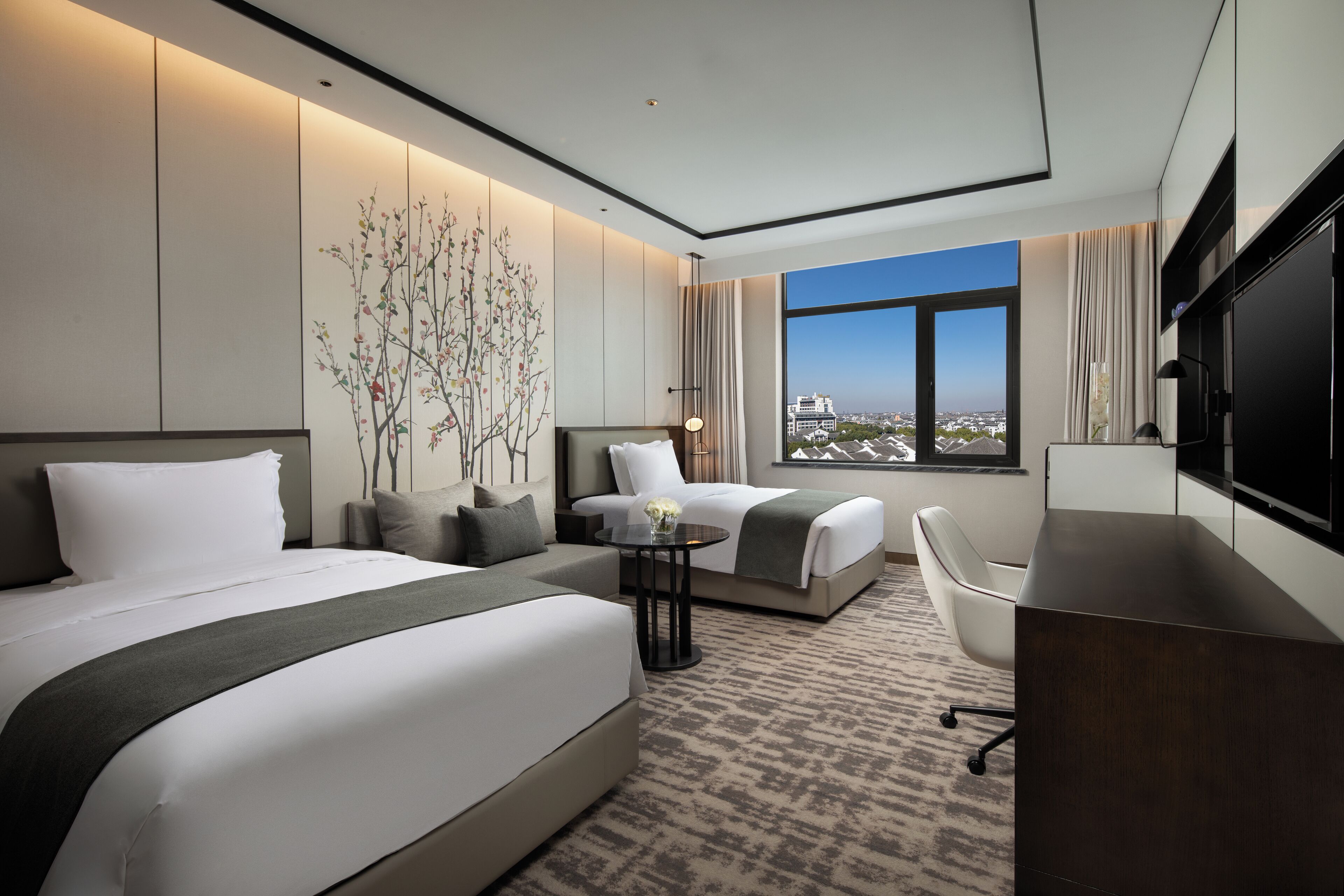 Standard Room, 2 Double Beds, Club lounge access | Premium bedding, down duvets, minibar, in-room safe