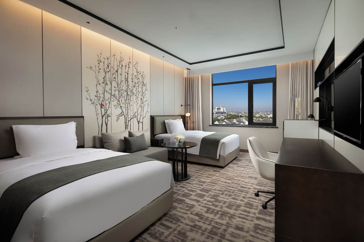 Standard Room, 2 Double Beds, Club lounge access | Premium bedding, down duvets, minibar, in-room safe