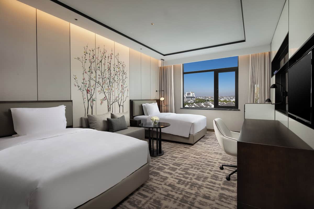 Standard Room, 2 Double Beds, Club lounge access | 1 bedroom, premium bedding, down duvets, minibar