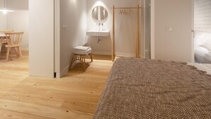 Design-huoneisto, 1 makuuhuone, kaupunkinäköala, pohjakerroksessa (0) | Näkymä huoneesta