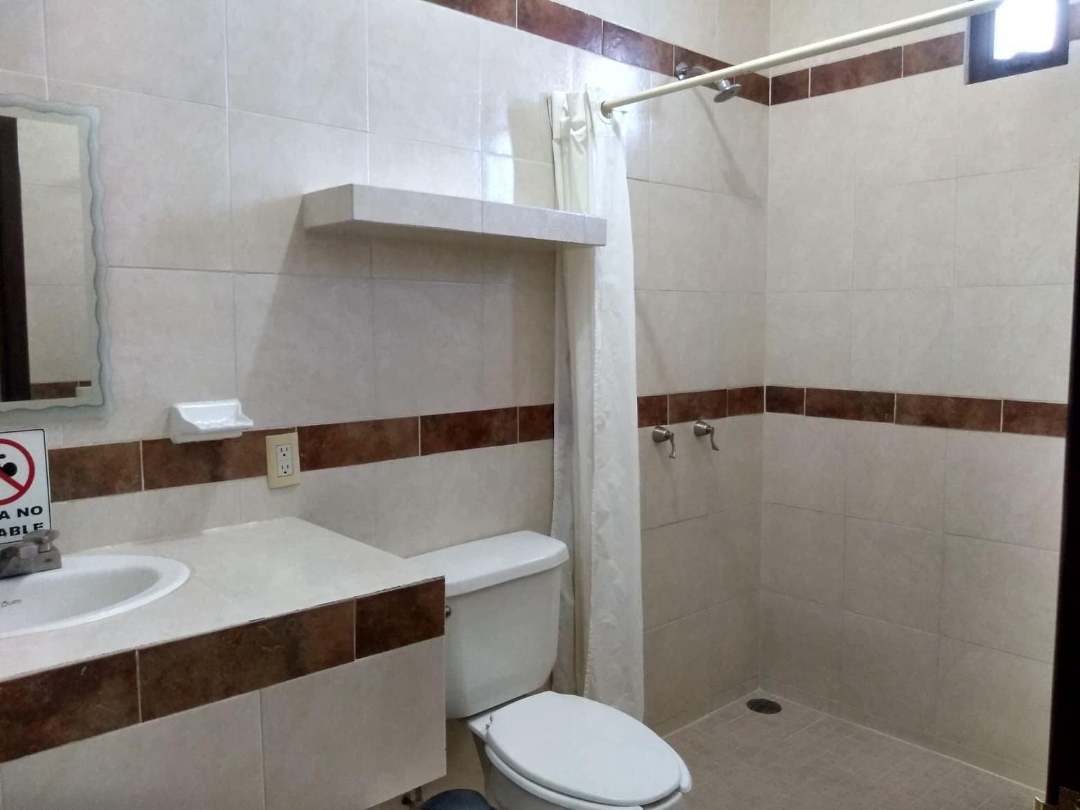 superior room | bathroom | shower, hair dryer, towels, soap