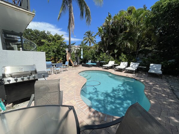 屋外プール、温水プール