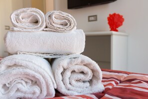 Dusche, Haartrockner, Bidet, Handtücher