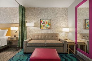 49-inch flat-screen TV with cable channels, TV