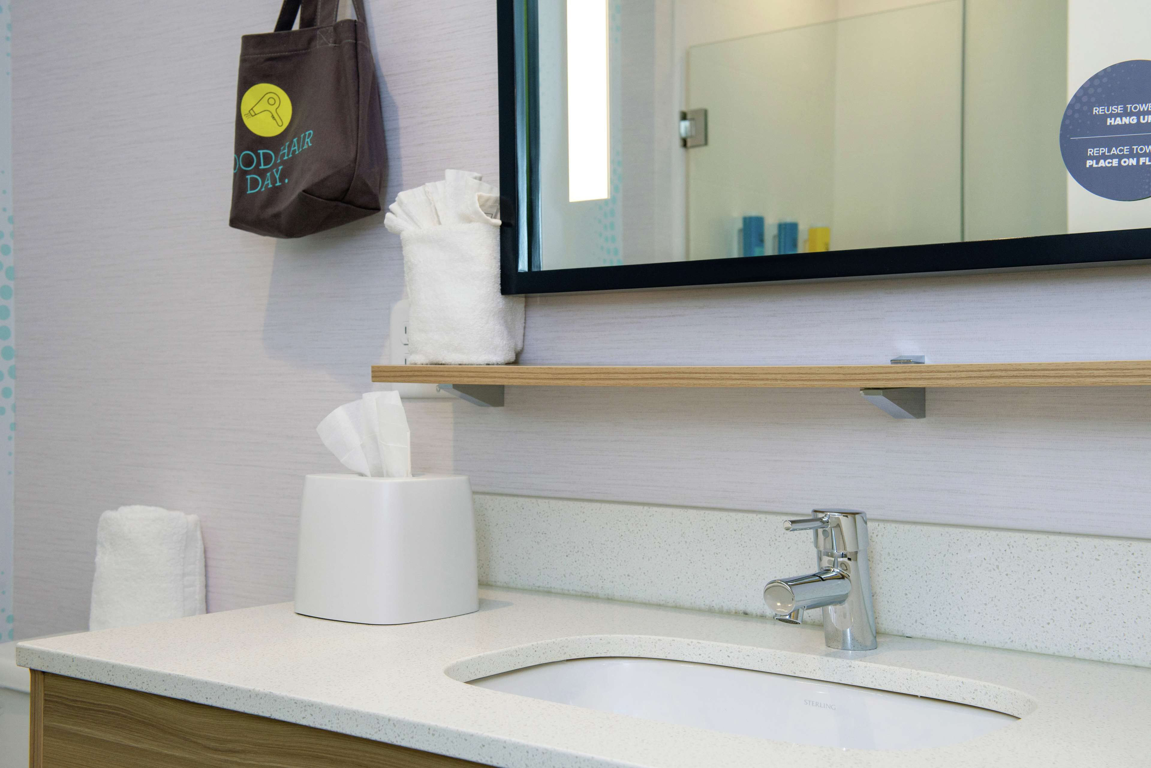 room, 1 king bed, accessible (hearing) | bathroom | free toiletries, hair dryer, towels