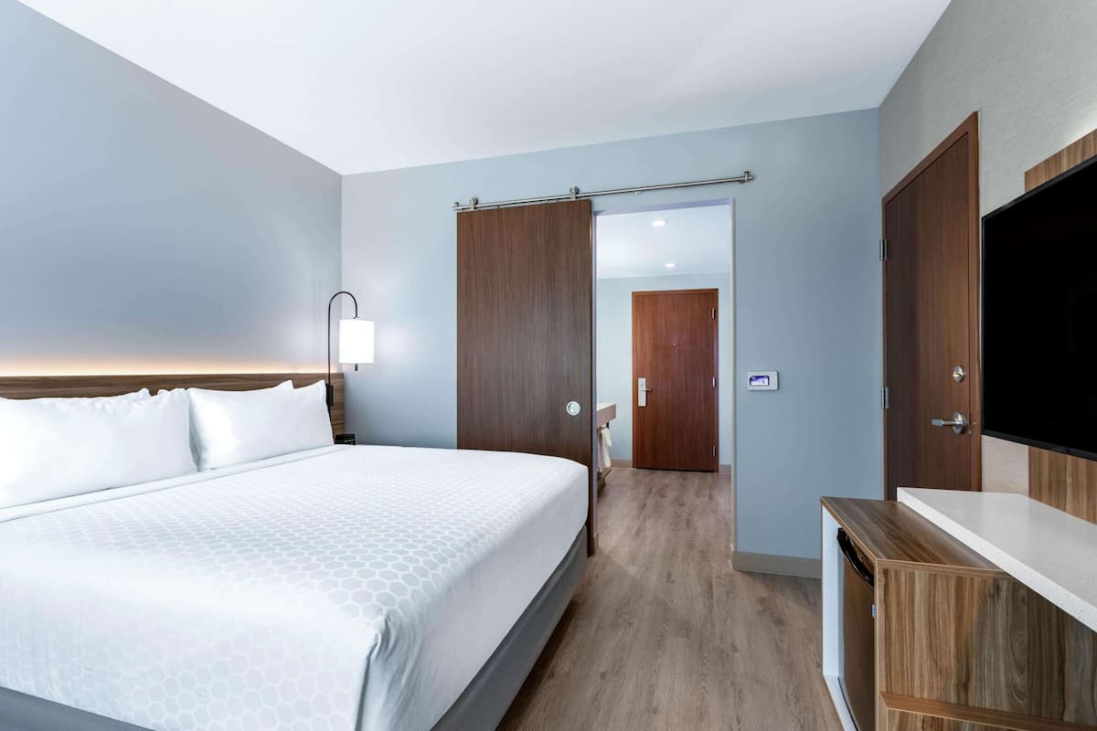 Chambre, 1 trĂšs grand lit, non-fumeur (Mobility/Hearing, Roll-in shower)