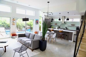 TV, fireplace, Netflix, streaming services - Luxury 4BR Haven | Pool • Hot Tub • Near Downtown (Austin)