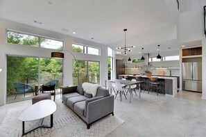 TV, fireplace, Netflix, streaming services - Luxury 4BR Haven | Pool • Hot Tub • Near Downtown (Austin)