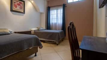 Blackout drapes, free WiFi, bed sheets