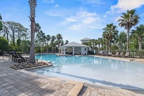 A heated pool