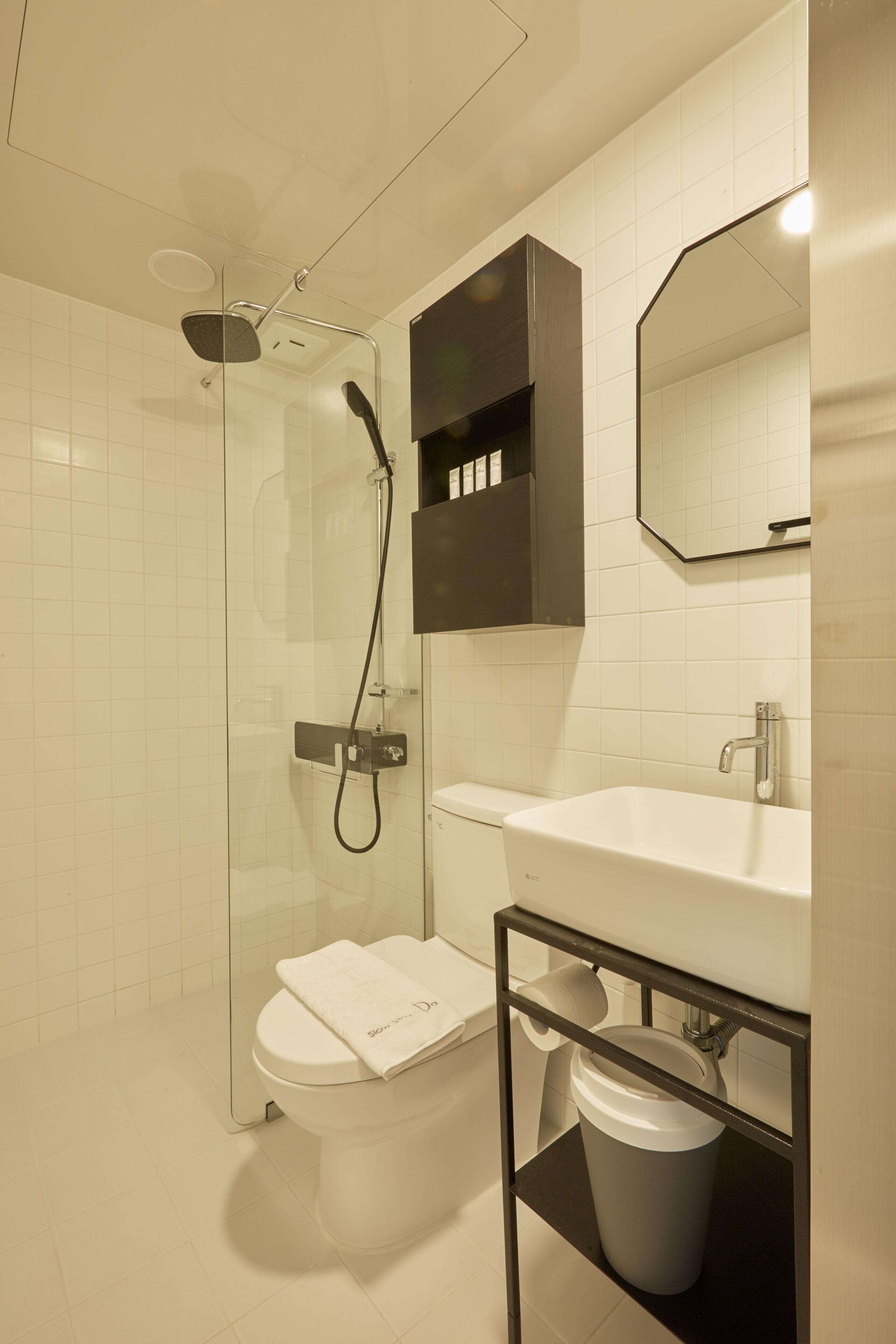 standard room | bathroom | hair dryer, slippers, towels