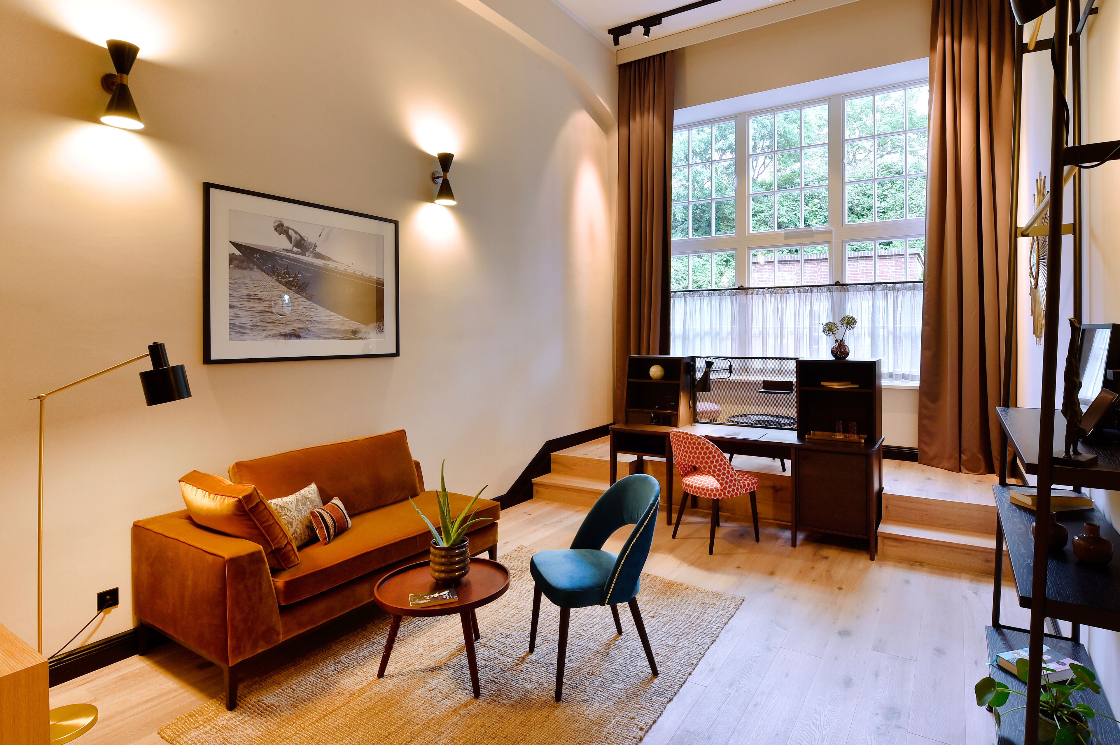 double room (loft garden) | living area | lcd tv, tablet