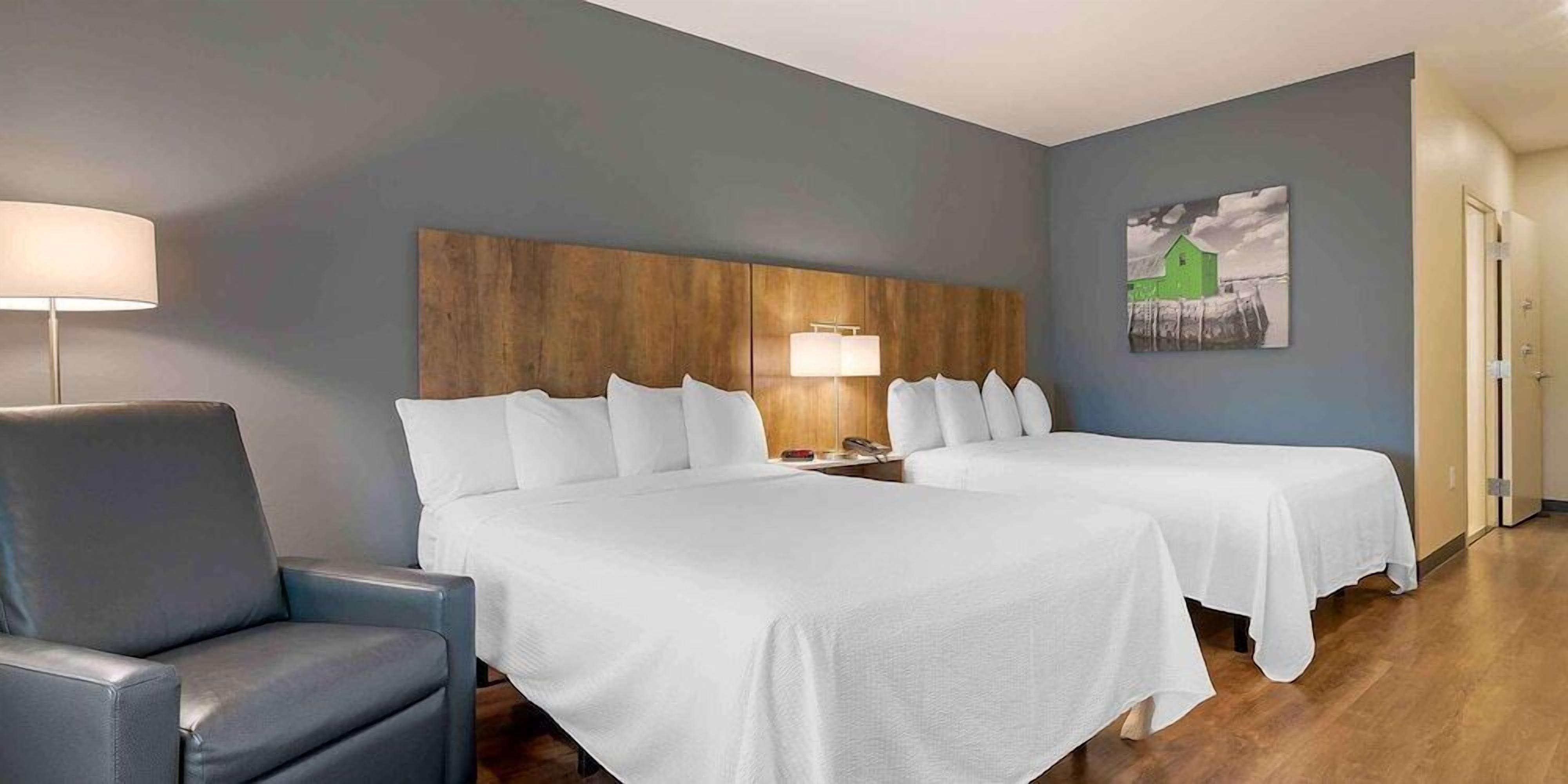 Premium bedding, desk, iron/ironing board, bed sheets