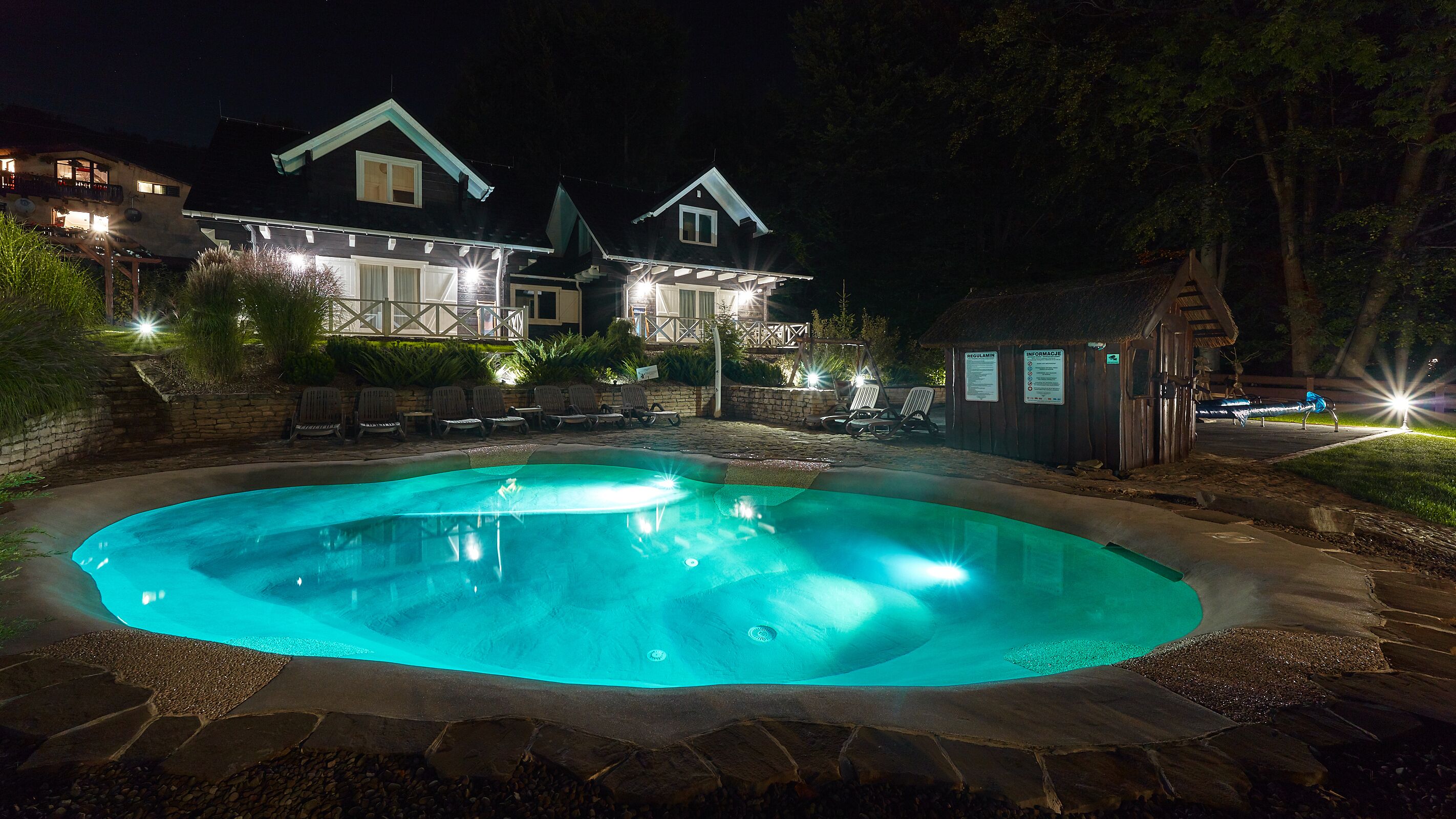 Front of property – evening/night