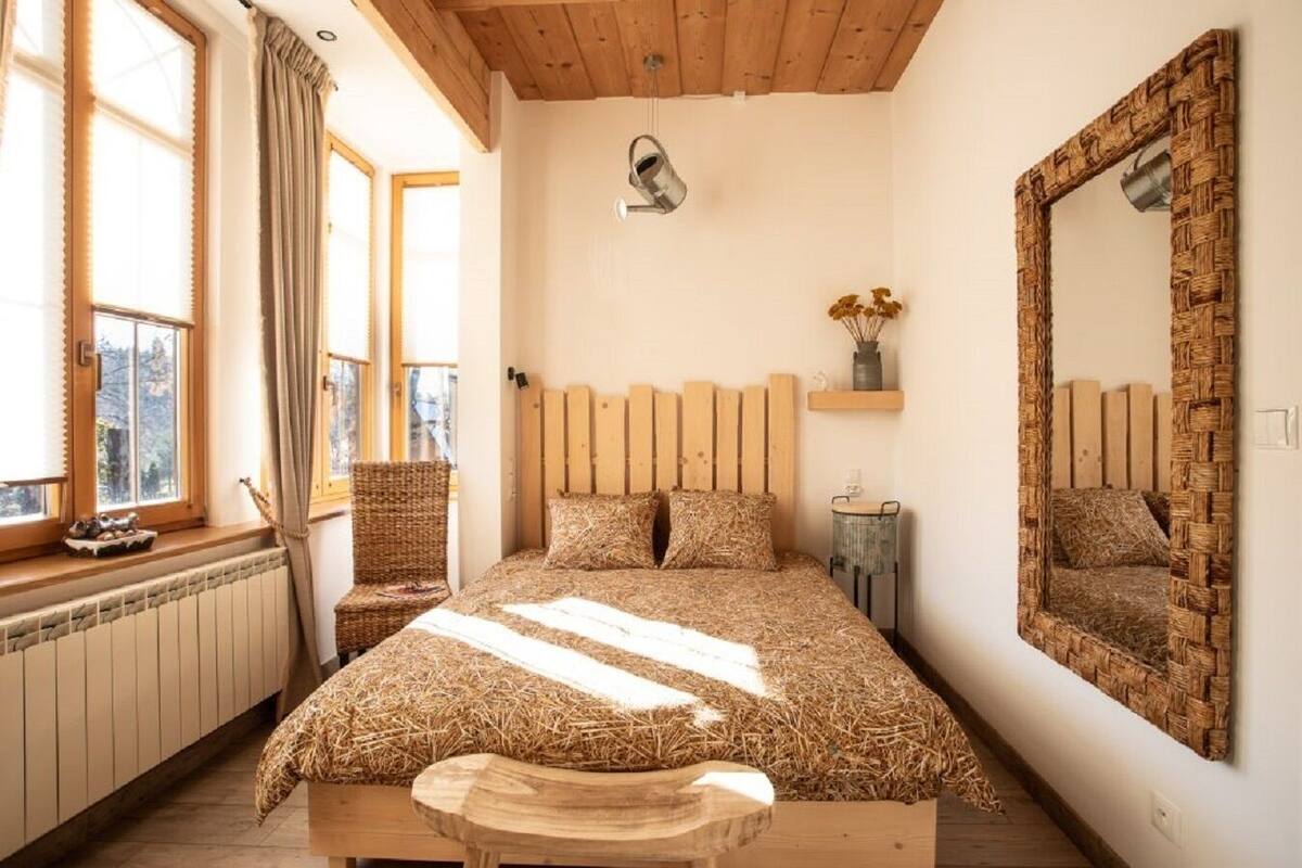Design kamer (Wiejski) | Verduisterende gordijnen, een strijkplank/strijkijzer, gratis wifi