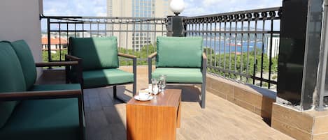 Junior Suite, 1 Bedroom, Partial Sea View | Terrace/patio