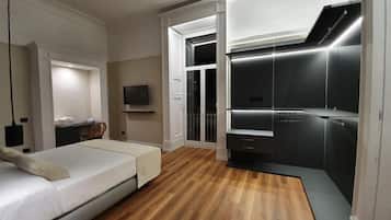 Junior-Doppelzimmer, Balkon (5) | Daunenbettdecken, Betten mit Memory-Foam-Matratzen, Minibar, Zimmersafe