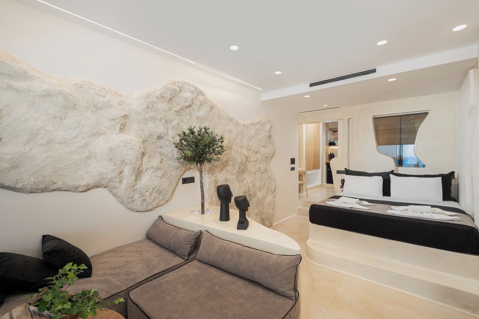 Deluxe suite, hot tub, uitzicht op zee | 1 slaapkamer, geluiddichte muren, gratis wifi, beddengoed