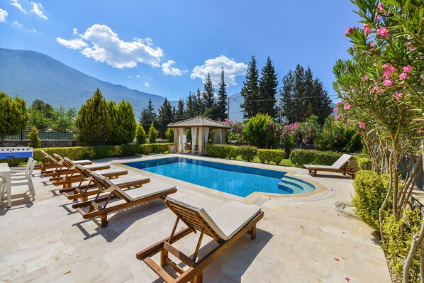 Outdoor pool, a heated pool
