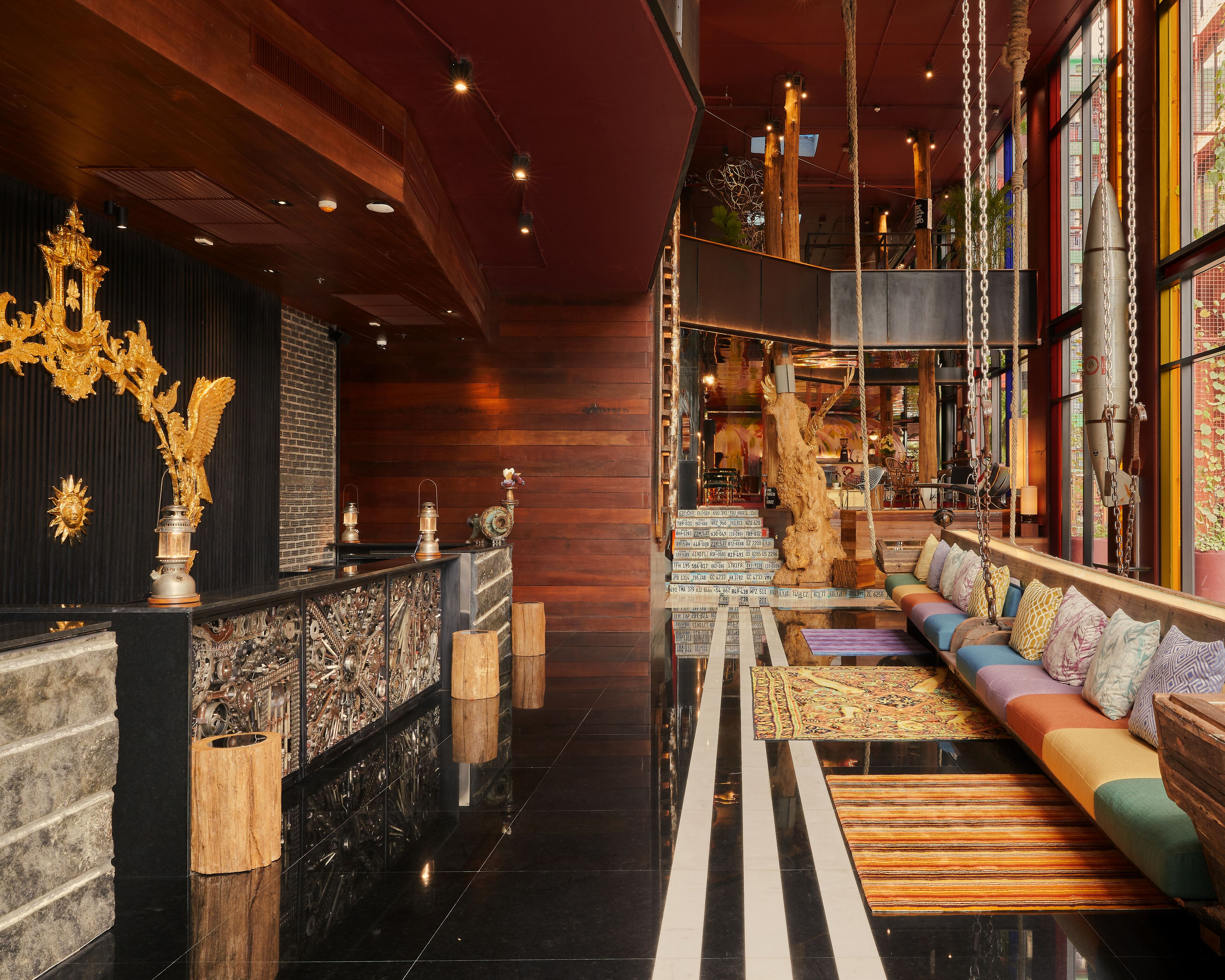 Siddeområde i lobbyen