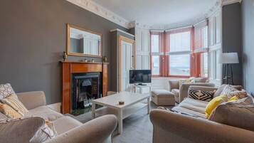 Flat-screen TV, DVD player