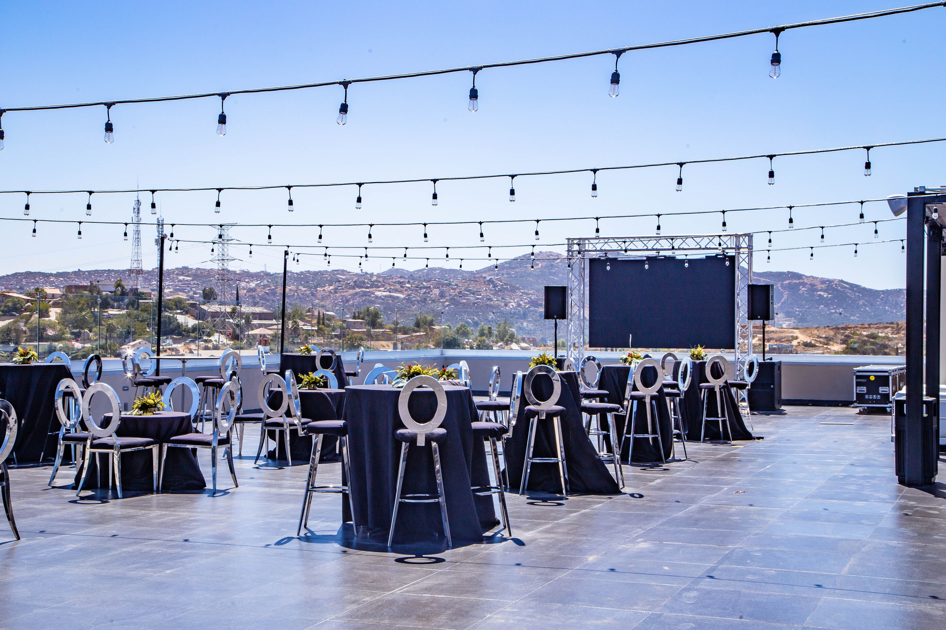 outdoor banquet area