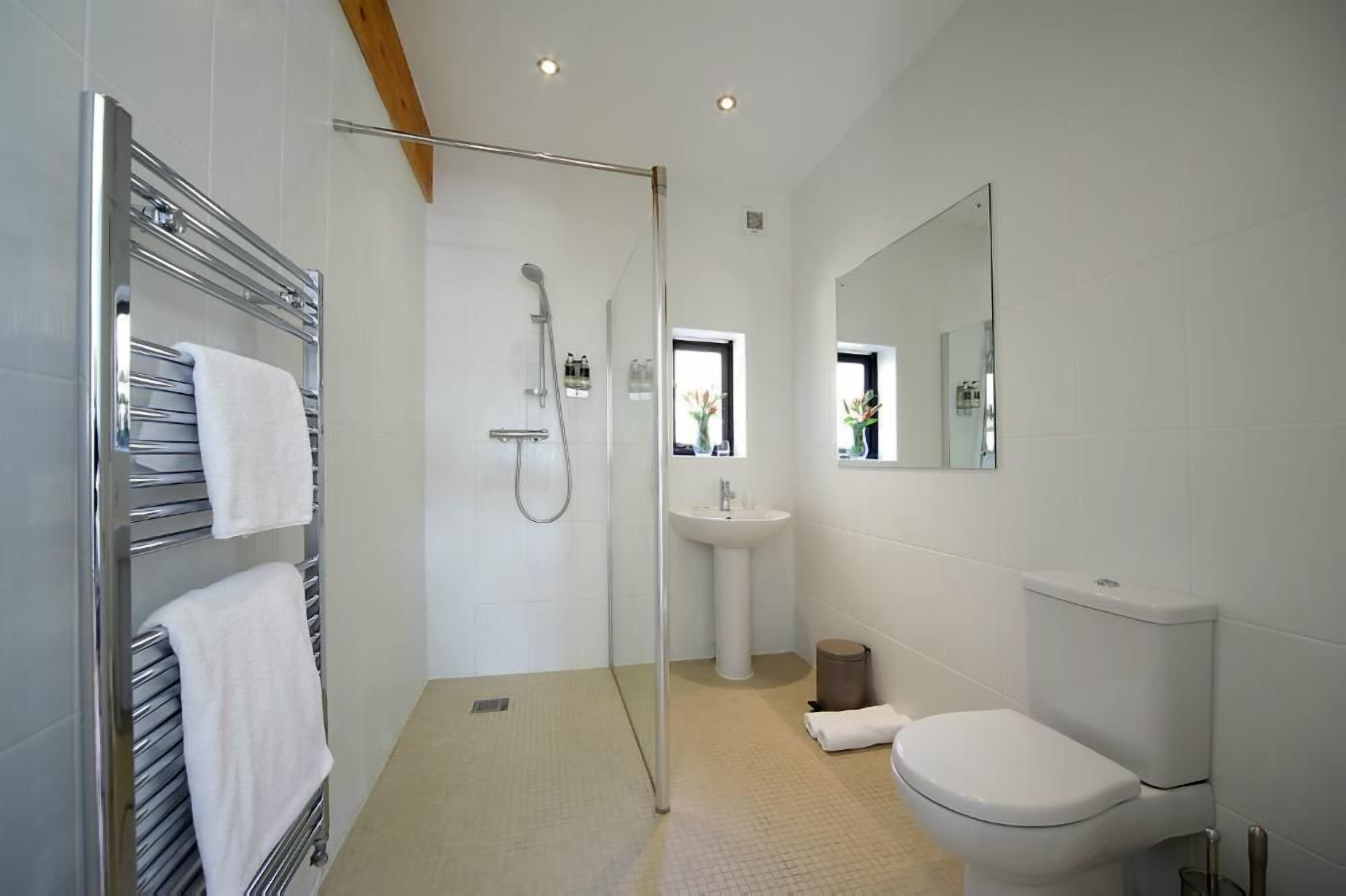 Combined shower/bathtub